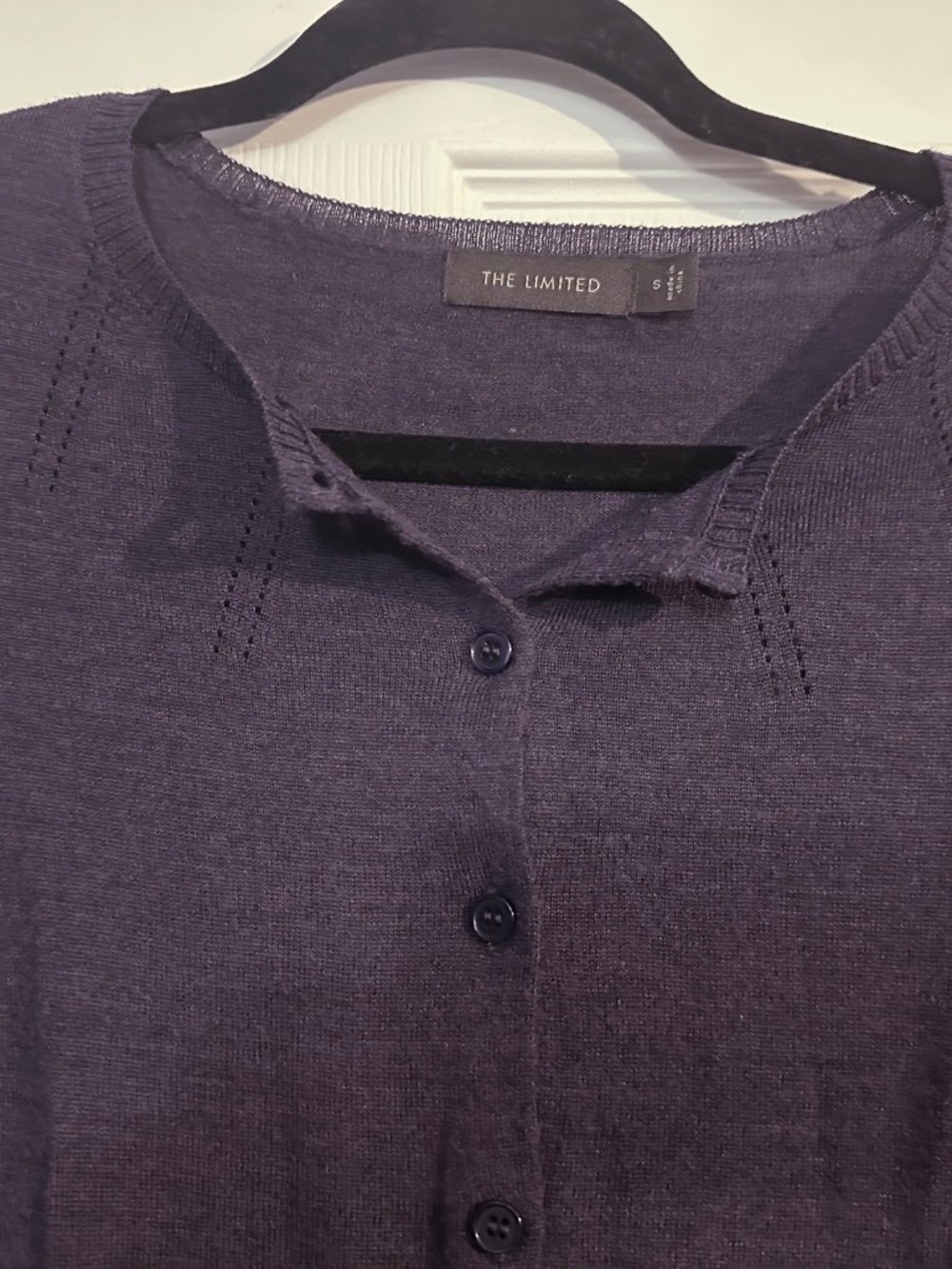 The Limited Cardigan Wool Blend Muted Purple Size Small EUC! - Picture 3 of 7